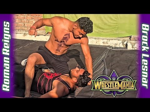 WWE WrestleMania 34 : Roman Reigns vs Brock Lesnar Full Match | Backyard Wrestling