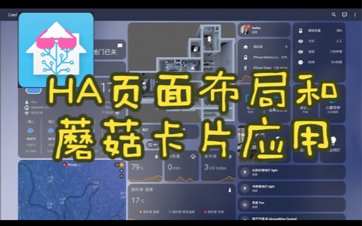 Home assistant 页面布局和蘑菇卡片应用讲解，界面制作不再求人