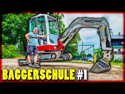 BAGGERSCHULE #01 - BAGGER SELBER FAHREN | Wie steuere ich einen Bagger? | Home Build Solution