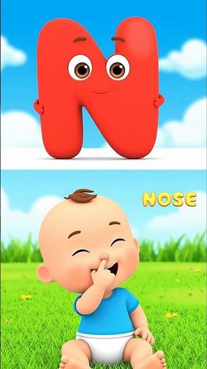Letter N with Playdoh | N is for Nose - Learn ABC #cocomelon #toddlerlearning #shorts