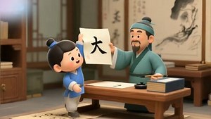 Q版的成语故事_3D卡通动画成语故事一波三折：王羲之从小练习书法的故事_少儿_动画片大全_腾讯视频