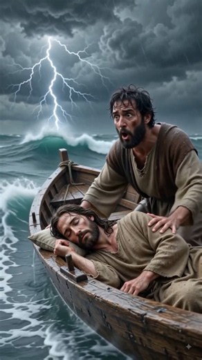⛵ The Day Jesus Stopped the Storm with One Command!BibleStory #Christian #Faith #God #Miracle