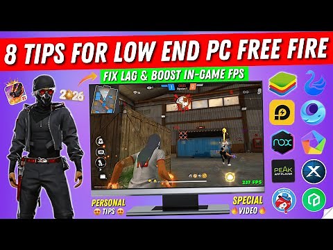 8 Tips to Play Free Fire On Low End PC | Fix Free Fire Lag & Boost 240+ FPS (2026)