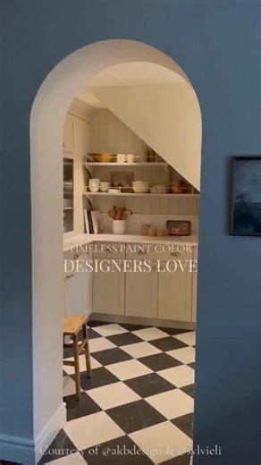 Home Bunch on Instagram: "A timeless paint color designers always come back to 🤍 Benjamin Moore Revere Pewter is soft, balanced, and incredibly versatile — which is why it works so beautifully in this French country pantry. Watch the video to see how the color reads in real life, then head to the blog for the wall paint color reveal and the full home tour. 👉 Full tour on Home Bunch: https://www.homebunch.com/french-country-home-with-earth-tone-interiors/ Design: @akbdesign Photography: @sylvie