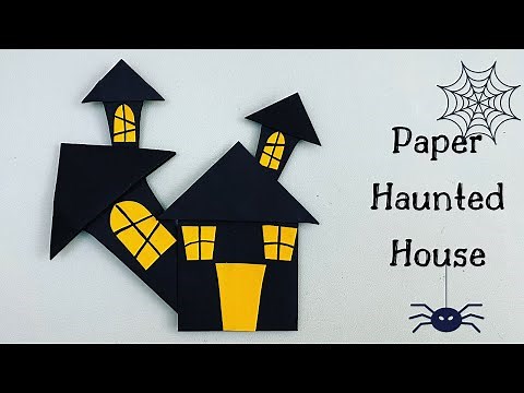 How To Make Easy Paper Haunted House For Kids / Halloween Craft Ideas / Paper Craft / KIDS crafts