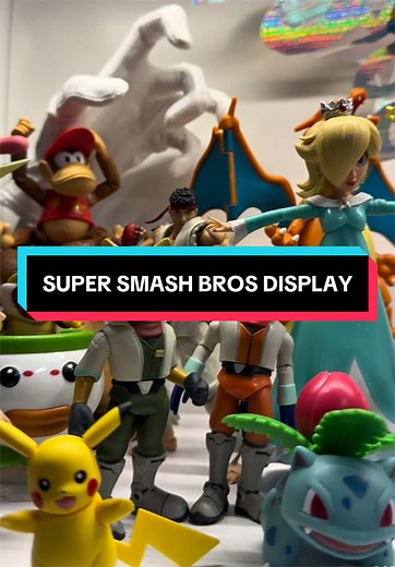PART 17 This is my updated Super Smash Bros figure display. Oh and Mr Game & Watch finally joined the team. Who should we add next? #supersmashbros