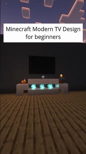 Minecraft Modern TV Design for beginners #minecraft