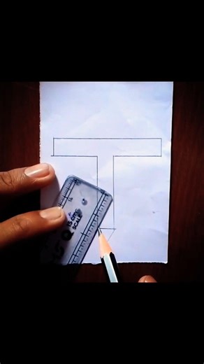 new 3D drawing 'T'🔥 #3dart #art