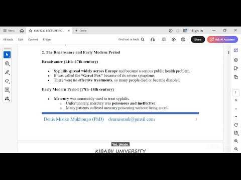 KUC1230: HIV/AIDS & Emerging Issues