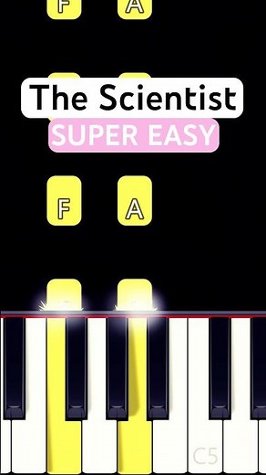 The Scientist 🧑🏻‍🔬 (SUPER EASY Piano Tutorial) | Right Hand Only – With Accompaniment (Coldplay)