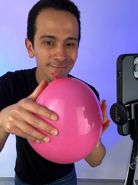 Secret revealed in balloon trick! #magic #magician #magical