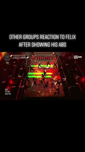 Idols Reaction to Felix Showing His Abs - Funny Compilation