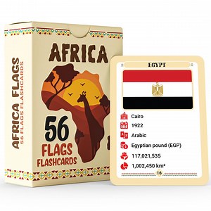 African Flags Flash Cards PDF – 57 Card Educational Set for Kids & Adults - Etsy