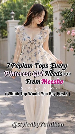 7 Peplum Tops Every Pinterest Girl Needs 🌸 #fashion #outfitideas #ootdguide #fypシ #pinterestinspired