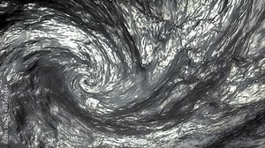 Liquid vortex looping animation. Silver spiral flow.