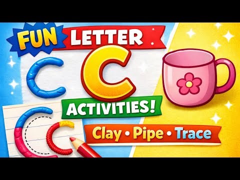Pre-Writing Alphabet C Activities for Kids | Clay, Pipe & Tracing