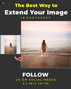 204K views · 5K reactions | The Best Way to Extend Your Image in Adobe Photoshop, If you don't have access to the Generate Fill option. | Big Smile Editing | Facebook