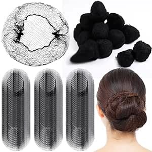 720 Pcs Hair Nets 24 Inches Bulk Hair Nets for Women - Invisible Elastic Mesh for Food Service, Ballet Bun, Sleeping, Women and Wig, Black