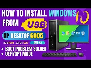 Install Windows 10 via USB on HP 6005 Pro | AMD Athlon X2 | UEFIGPT Boot Guide (2025)