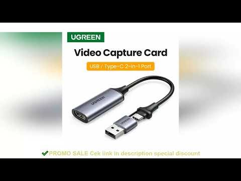 UGREEN Video Capture Card 4K HDMI to USB/Type-c Video Grabber for PC Computer Camera Gaming Live Str