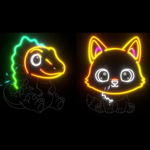 Doodle Glow Coloring Book Game Trailer