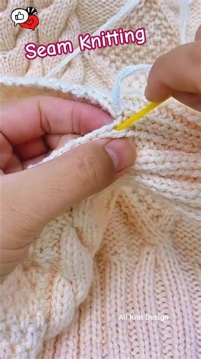 Perfect ❤️ Knitted Sweater Seaming Stitches #knitting