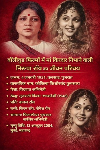 अभिनेत्री निरूपा रॉय का जीवन परिचय ‼️ biography of Nirupa Roy#ytshorts #gk #news