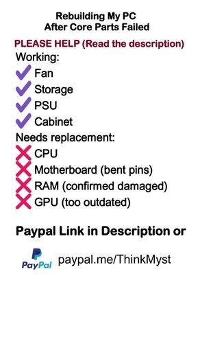 My PC Broke… So I’m Rebuilding It From Scratch | Please Help