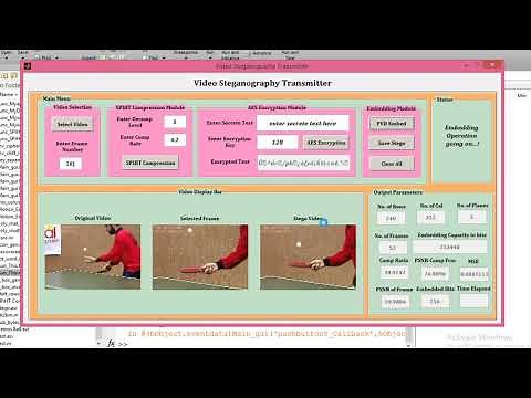 Video steganography based on AES, SPIHT and PVD for hiding text MATLAB Source code