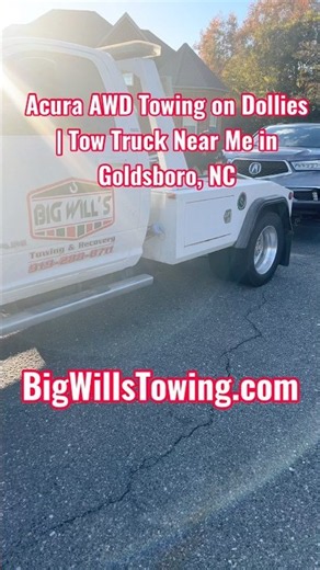 Acura AWD Towing on Dollies | Tow Truck Near Me in Goldsboro, NC #shorts #fyp #northcarolina #diy