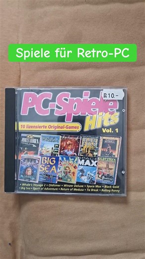 10 PC-Spiele für Retro-PC auf CD, Retrogames, Windows 95, Win 3.x. Dos