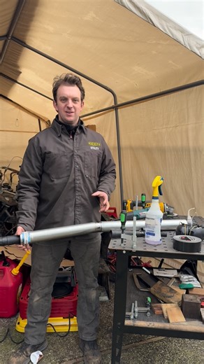 @the_barn_brothers on Instagram: "How to test exhaust pipe for holes with a vacuum and soapy water. #exhaustleak #exhaust #mechanic"