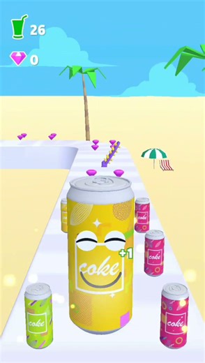 Juice Run Lvl.69 - Yellow vs Red vs Green Juice Can 🍹🔥 Who Will Win❓ #shorts #games #juicerun