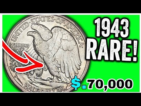 MOST VALUABLE HALF DOLLAR COINS WORTH MONEY - 1943 WALKING LIBERTY HALF DOLLAR Worth,$70,000!!