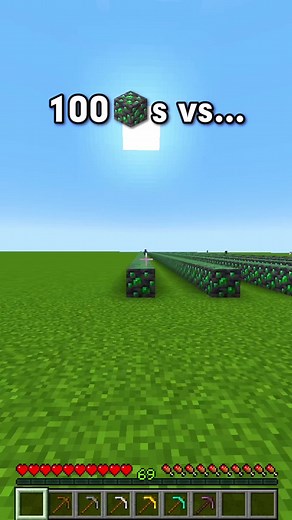 100 Deepslate Emerald Ore vs Pickaxes in Minecraft