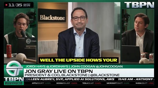 .@Blackstone President Jon Gray says that just like Sears and other retailers went out of business in the dot-com era, but companies like Costco 25x'd, who wins in today's software landscape will be determined by who best adapts to the AI age:"If you go back 25 years, just as the bubble's bursting, as Amazon is starting to become a marketplace for everything, you could have said 'Retail will be an apocalypse.'""And by the way, Sears, Kmart, Toys 'r' Us, did not make it. On the other hand, Walmar