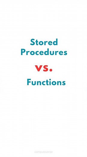 SQL Stored Procedures vs. Functions 💻