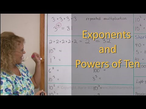 Powers of ten and exponents - 5th grade math