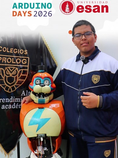 🚀 La innovación empieza desde las aulas Nuestro estudiante nos presenta su proyecto desarrollado para el Arduino Days 2026 🤖✨ #orgulloprolog #arduino #innovacion