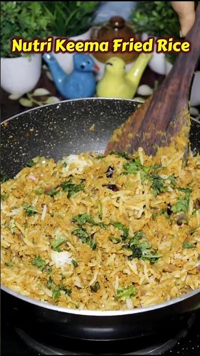 Nutri Kheema Fried Rice Recipe | Soya Keema Fried Rice | Leftover Rice