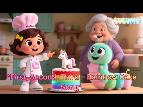 First, Second, Third 🌈 Rainbow Cake Song | Learn Numbers & Patience