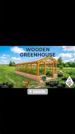 How to Built a Wooden Greenhouse #diyproject #greenhouse #garden