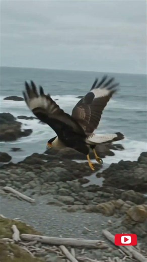 CreatureCam: Southern Caracara (Patagonian Coastal Hunt POV) #AnimalPOV#FYP