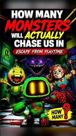 😮 | How Many MONSTERS Will Chase Us in Escape From Playtime? #poppyplaytime