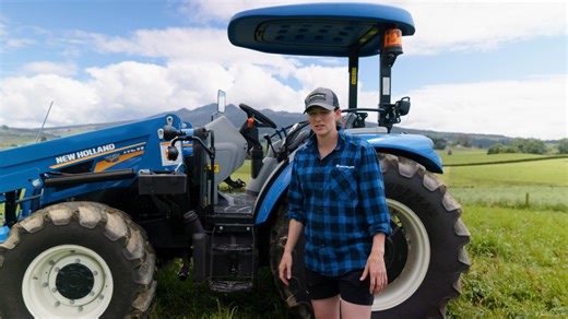 7.5K views · 191 reactions | Although 75HP, the pep, manoeuvrability and functionally of the T4.S for farm maintenance and yard tasks has gotten the tick of approval from Emma Poole! See her full review below  | New Holland Agriculture New Zealand | Facebook