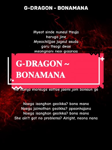 G-Dragon - Bonamana: Lyrics and Analysis