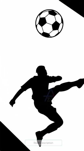 Soccer Player Kick Monochrome Abstract Animation