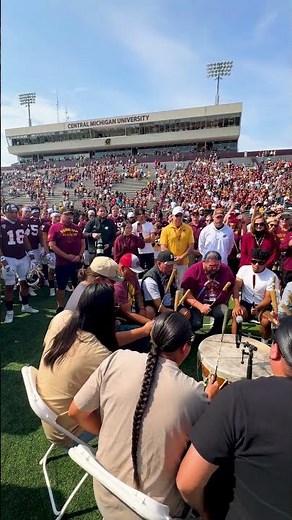 Traditional Drum Circle at College Football Game