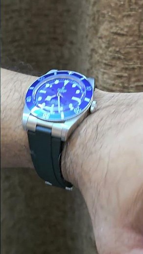 Tudor Black Bay 54 Blue on Rubber Strap. #watch #watchesandwonders #rolex #tudor