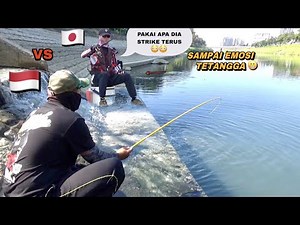 Pemancing lain sampai emosi..! Saat saya dapat ikan besar mancing di sungai liar